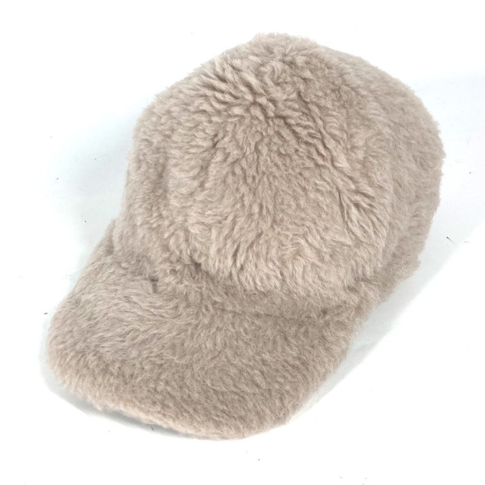 MAX MARA ファー モコモコ テディ teddy 帽子 キャップ帽 ベースボール キャップ ウール レディース ベージュ - brandshop-reference