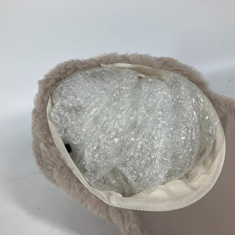 MAX MARA ファー モコモコ テディ teddy 帽子 キャップ帽 ベースボール キャップ ウール レディース ベージュ - brandshop-reference