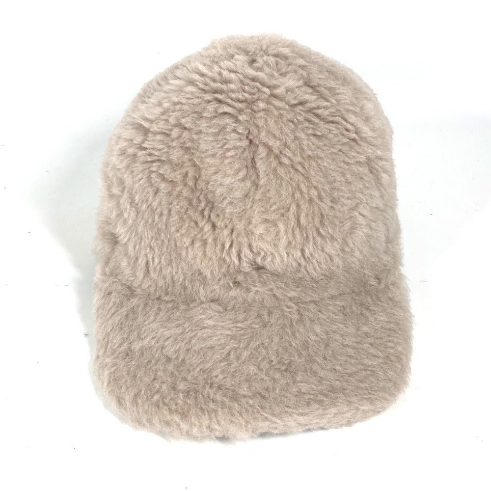 MAX MARA ファー モコモコ テディ teddy 帽子 キャップ帽 ベースボール キャップ ウール レディース ベージュ - brandshop-reference