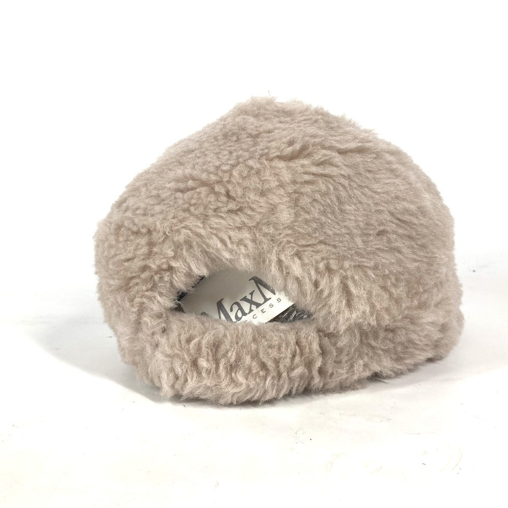 MAX MARA ファー モコモコ テディ teddy 帽子 キャップ帽 ベースボール キャップ ウール レディース ベージュ - brandshop-reference