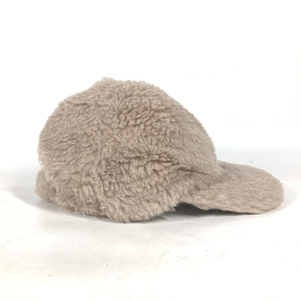 MAX MARA ファー モコモコ テディ teddy 帽子 キャップ帽 ベースボール キャップ ウール レディース ベージュ - brandshop-reference