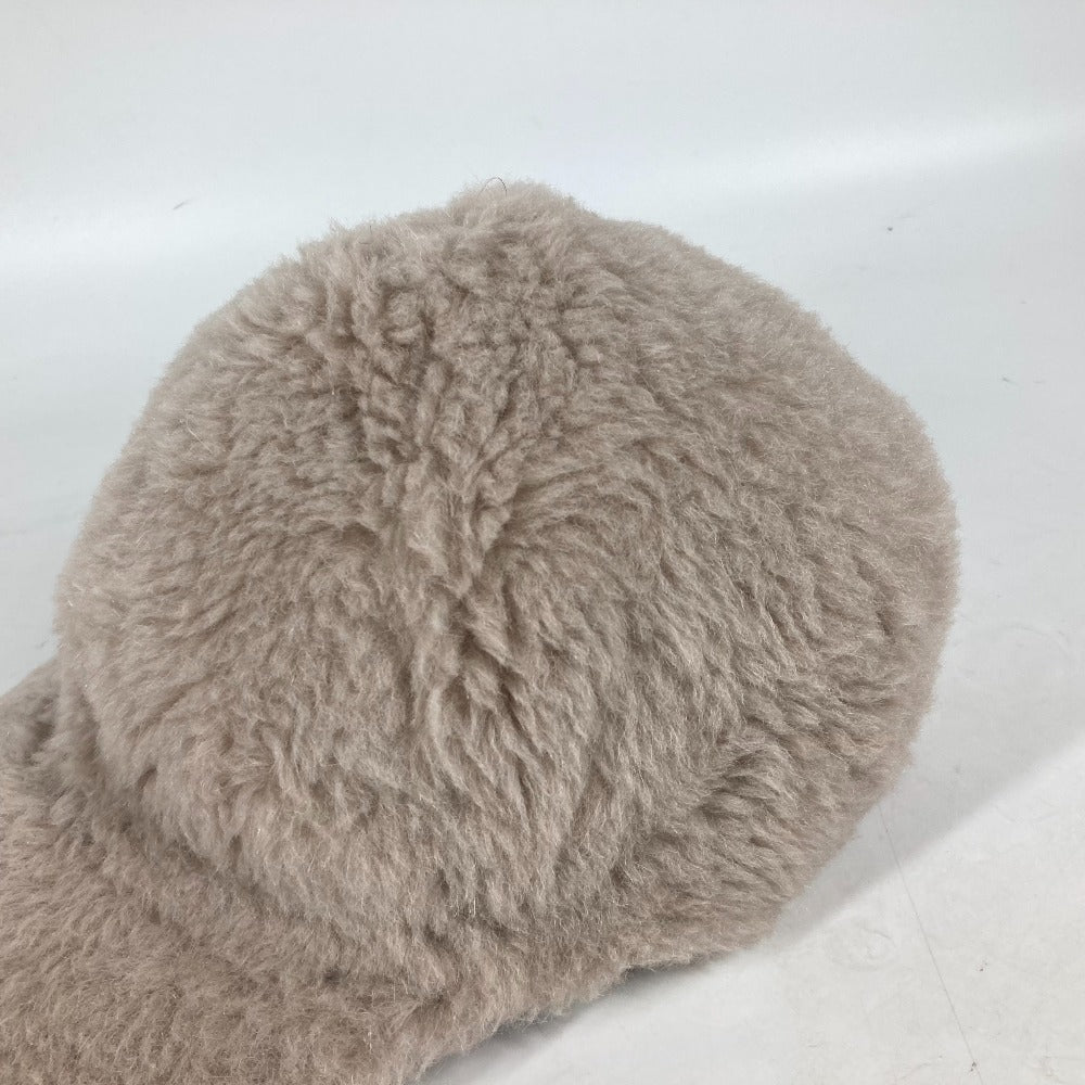 MAX MARA ファー モコモコ テディ teddy 帽子 キャップ帽 ベースボール キャップ ウール レディース ベージュ - brandshop-reference