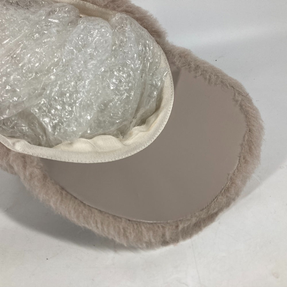 MAX MARA ファー モコモコ テディ teddy 帽子 キャップ帽 ベースボール キャップ ウール レディース ベージュ - brandshop-reference