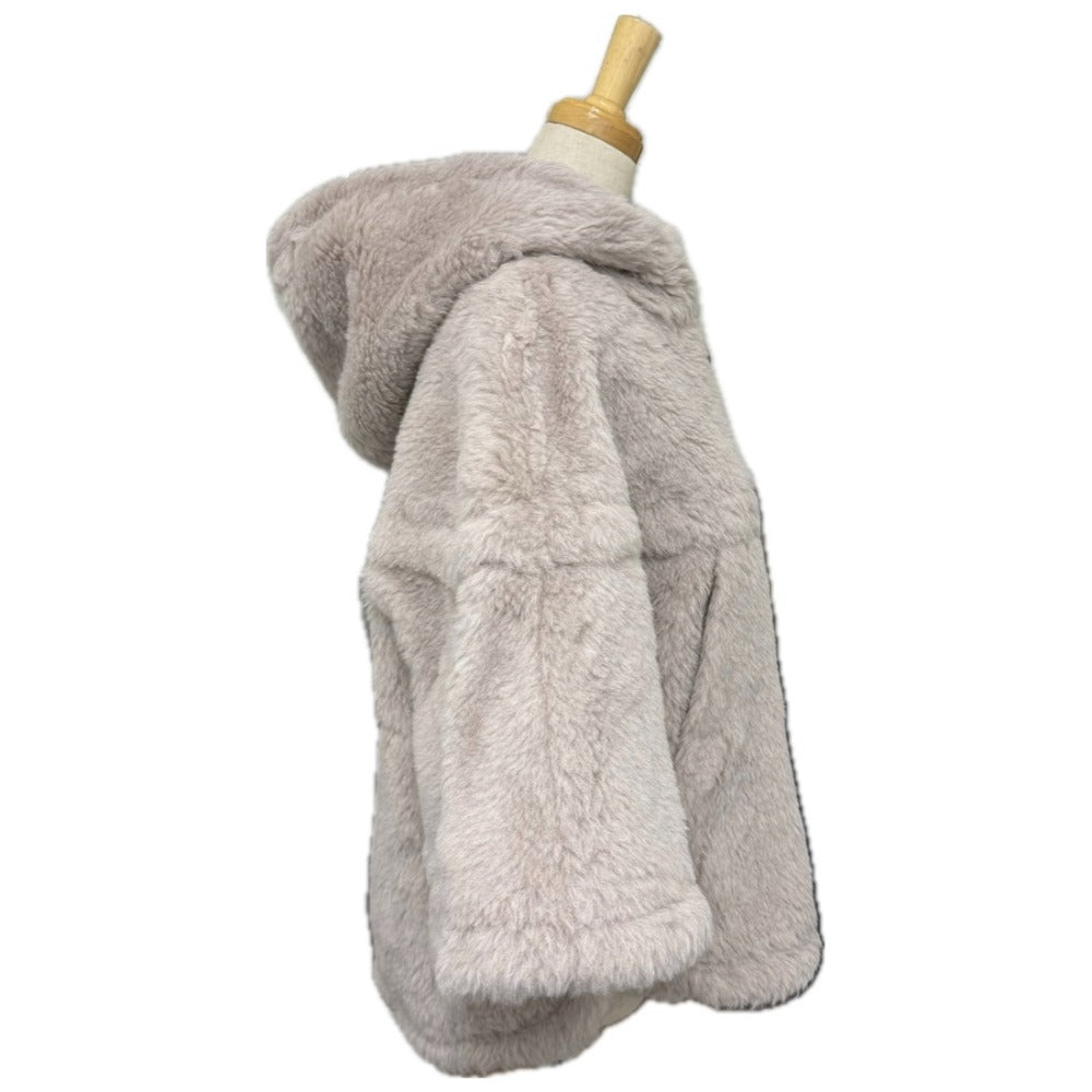 MAX MARA 25247361926 ペタロ テディベア ケープ アパレル アウター フード付 ポンチョ アルパカ レディース グレーベージュ ベージュ