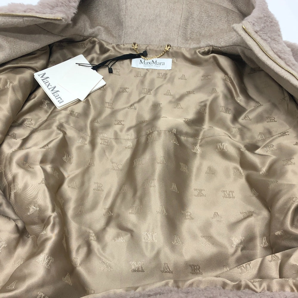 MAX MARA 25247361926 ペタロ テディベア ケープ アパレル アウター フード付 ポンチョ アルパカ レディース グレーベージュ ベージュ