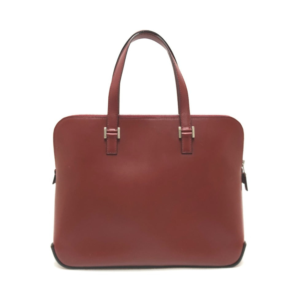 HERMES Escapada Business Tote Bag Bag Back Tote Bag Box Calf Unisex Bordeaux Wine Red