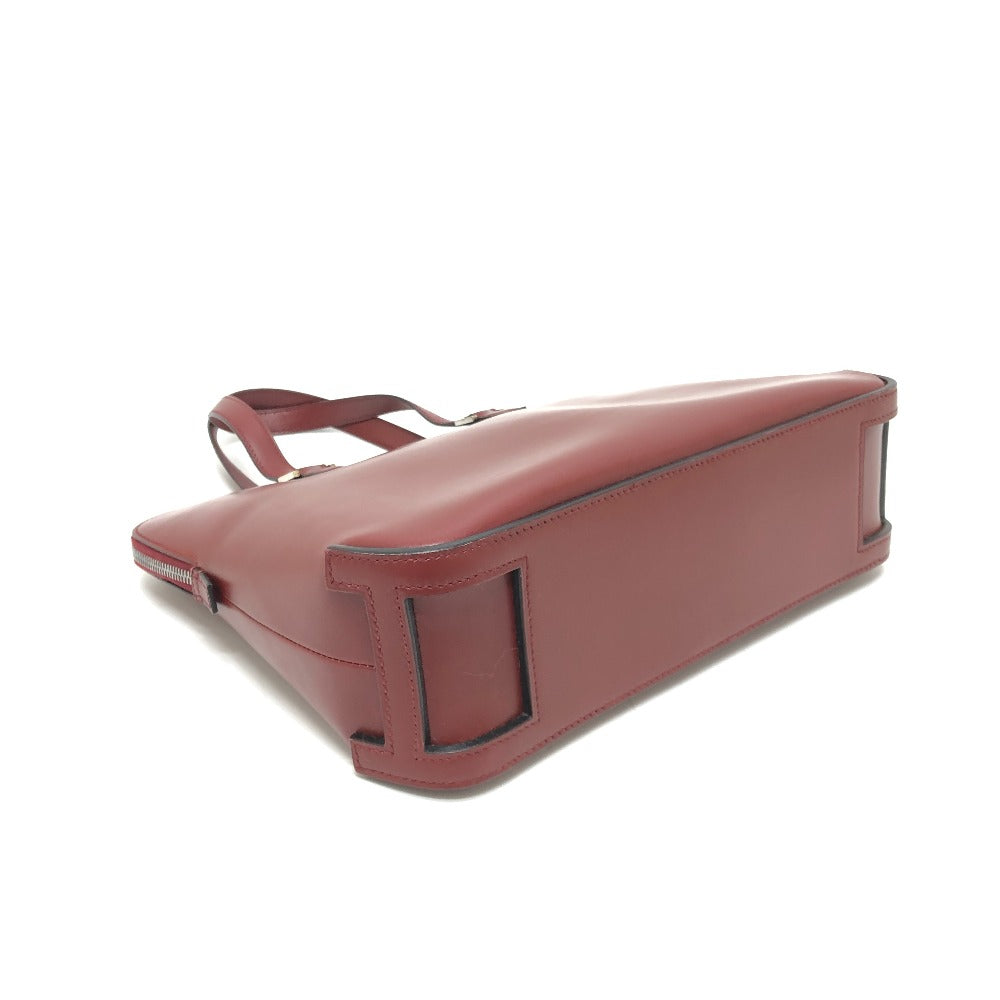 HERMES Escapada Business Tote Bag Bag Back Tote Bag Box Calf Unisex Bordeaux Wine Red