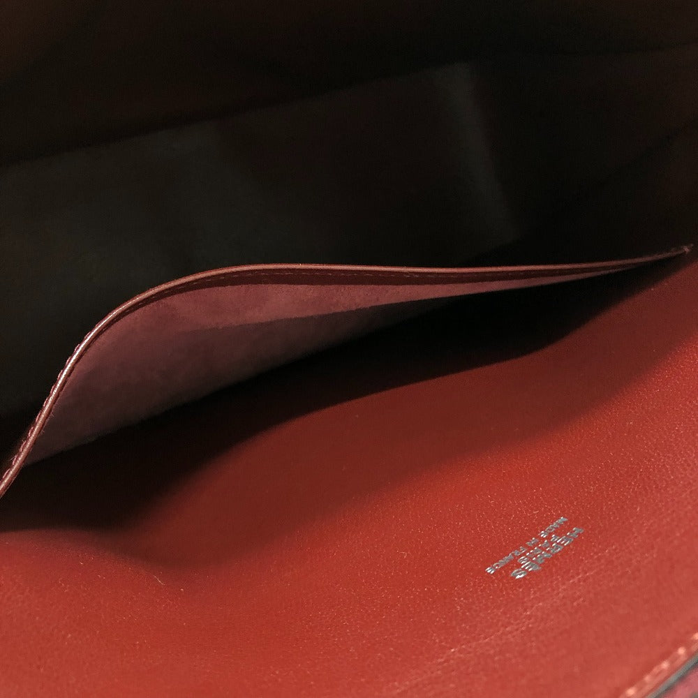 HERMES Escapada Business Tote Bag Bag Back Tote Bag Box Calf Unisex Bordeaux Wine Red