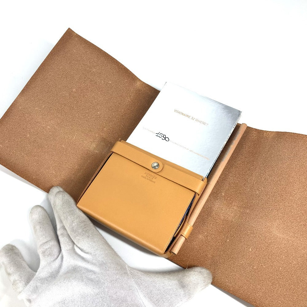 HERMES 鉛筆 VISIONAIRE 32 ヴィジョネア ポストカード セット VISIONAIRE 32 ヴィジョネア 鉛筆＆ポストカード＆カバーセット ケース セット 文房具 インテリア 雑貨 レザー ユニセックス ベージュ - brandshop-reference