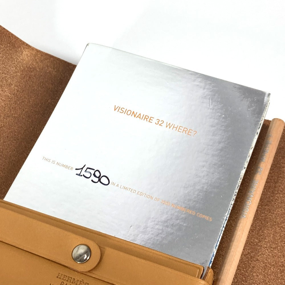 HERMES 鉛筆 VISIONAIRE 32 ヴィジョネア ポストカード セット VISIONAIRE 32 ヴィジョネア 鉛筆＆ポストカード＆カバーセット ケース セット 文房具 インテリア 雑貨 レザー ユニセックス ベージュ - brandshop-reference