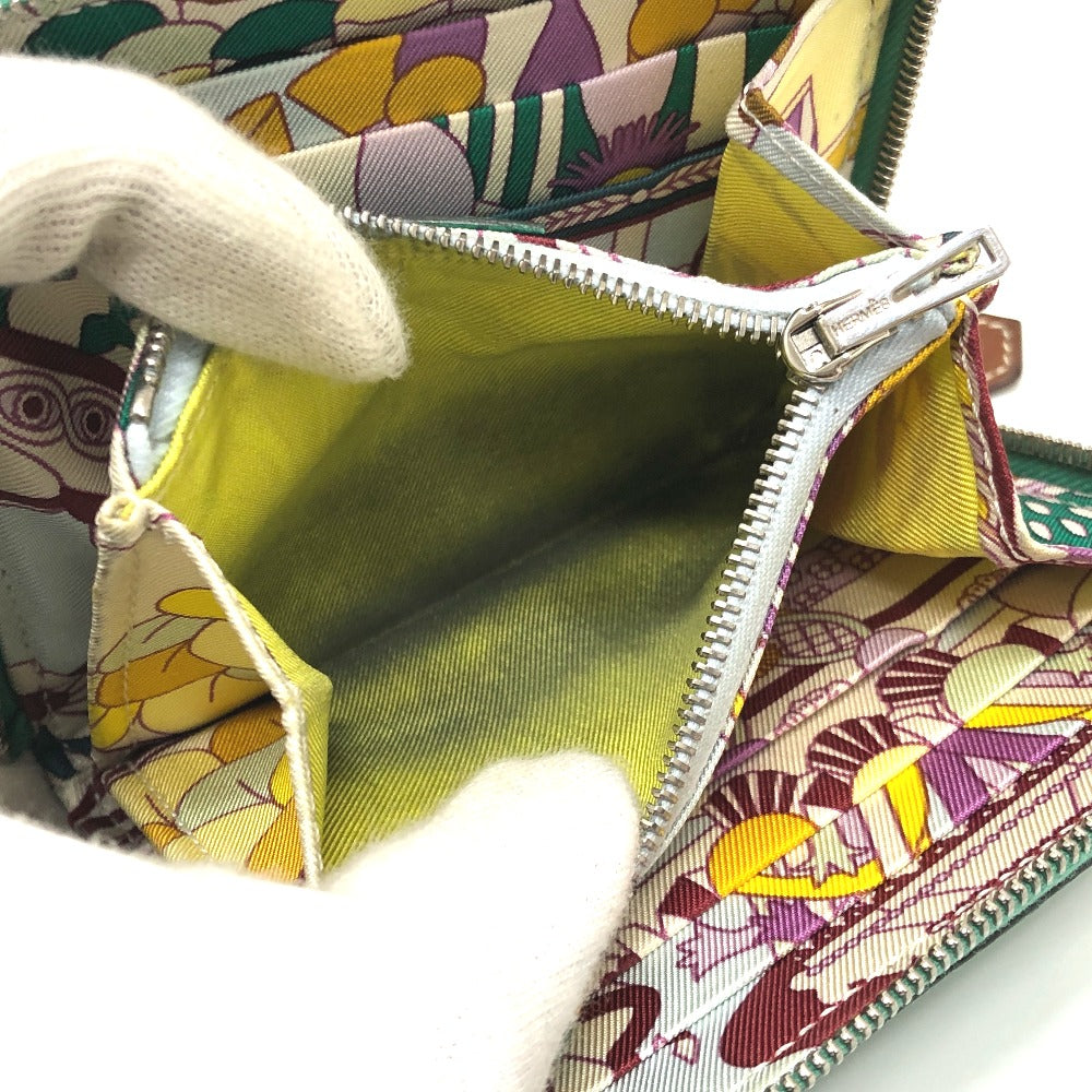 HERMES アザップコンパクト･シルクイン ラウンド コンパクトウォレット 2つ折り財布 ヴォーエプソン レディース ヴェールジェイド グリーン