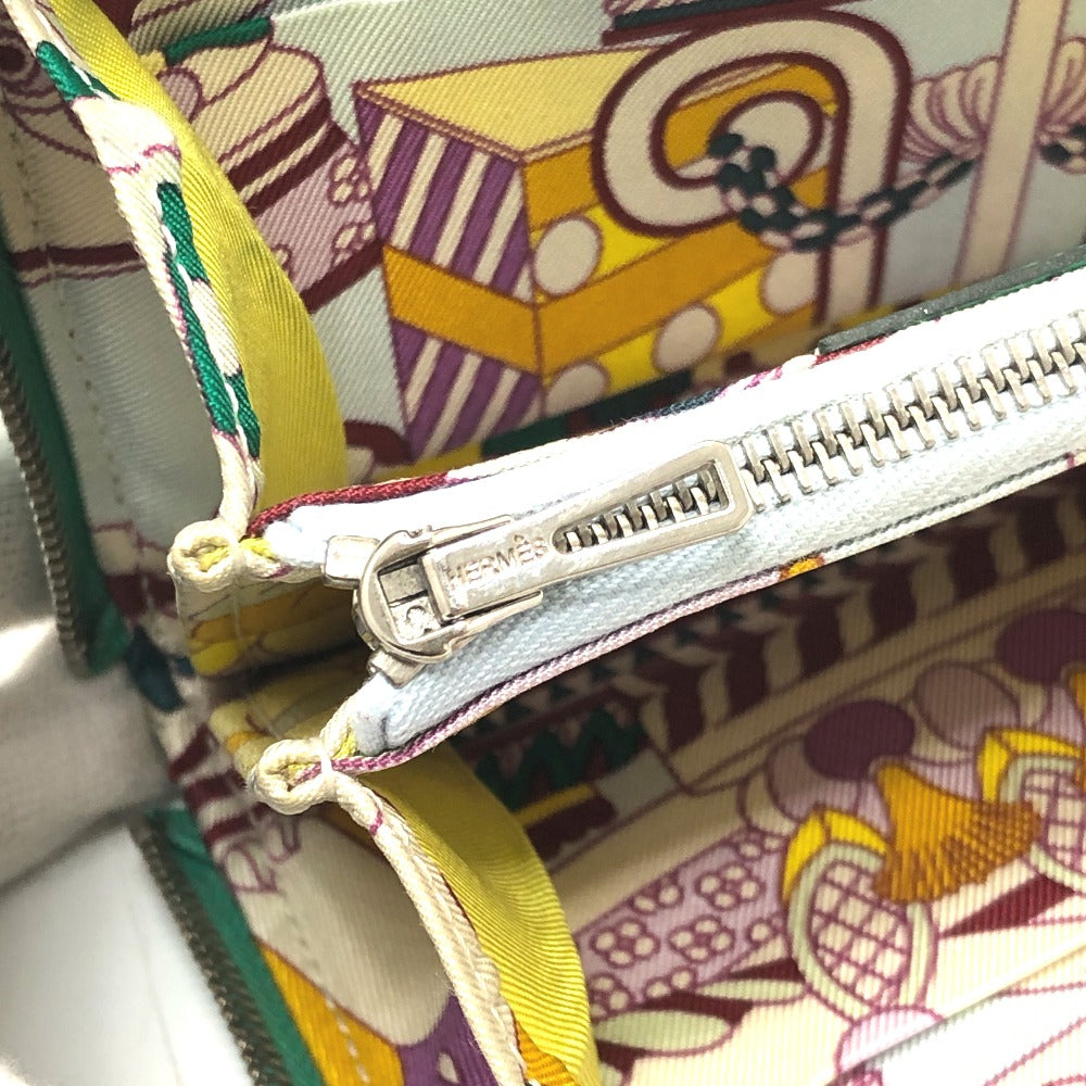 HERMES アザップコンパクト･シルクイン ラウンド コンパクトウォレット 2つ折り財布 ヴォーエプソン レディース ヴェールジェイド グリーン