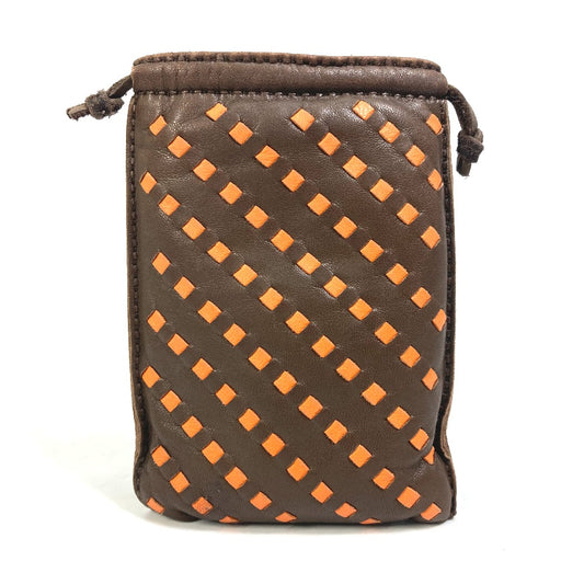 HERMES Pochette Pillow PM Drawstring Pouch by Anjou Milo, Women's, Brown