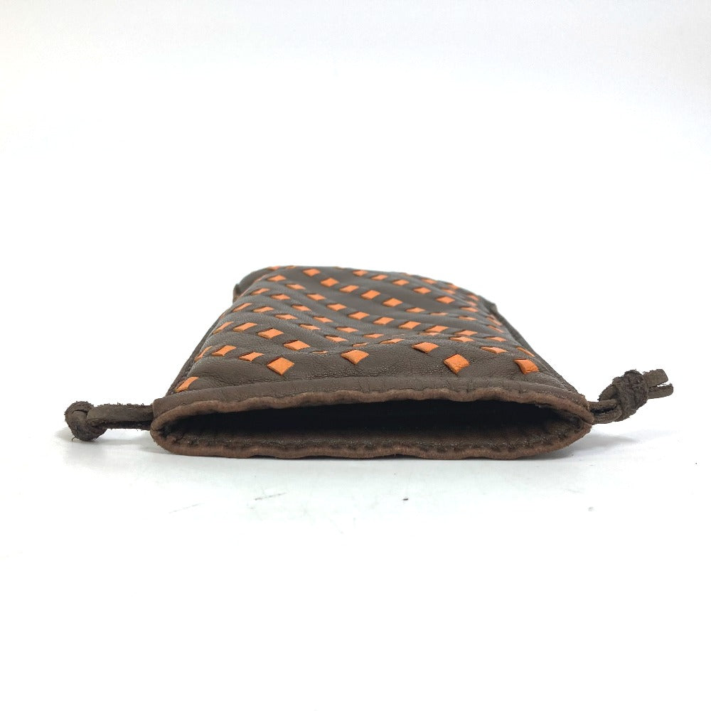 HERMES Pochette Pillow PM Drawstring Pouch by Anjou Milo, Women's, Brown