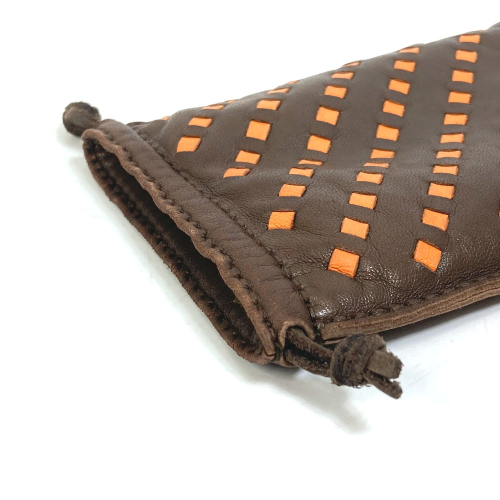 HERMES Pochette Pillow PM Drawstring Pouch by Anjou Milo, Women's, Brown
