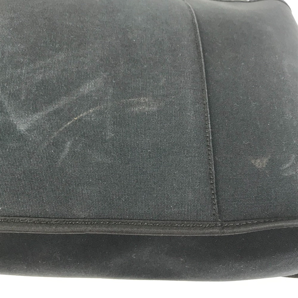 HERMES Cabag Elan PM 2-Way Handbag, Shoulder Bag, Tote Bag, Toile Officier/Leather, Black, Women's