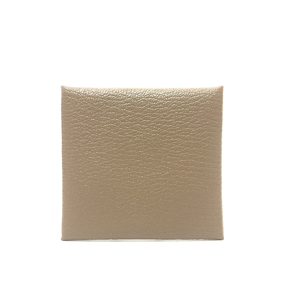 HERMES バスティア 小銭入れ 財布 ウォレット コインケース シェーブル レディース エトゥープ ベージュ - brandshop-reference