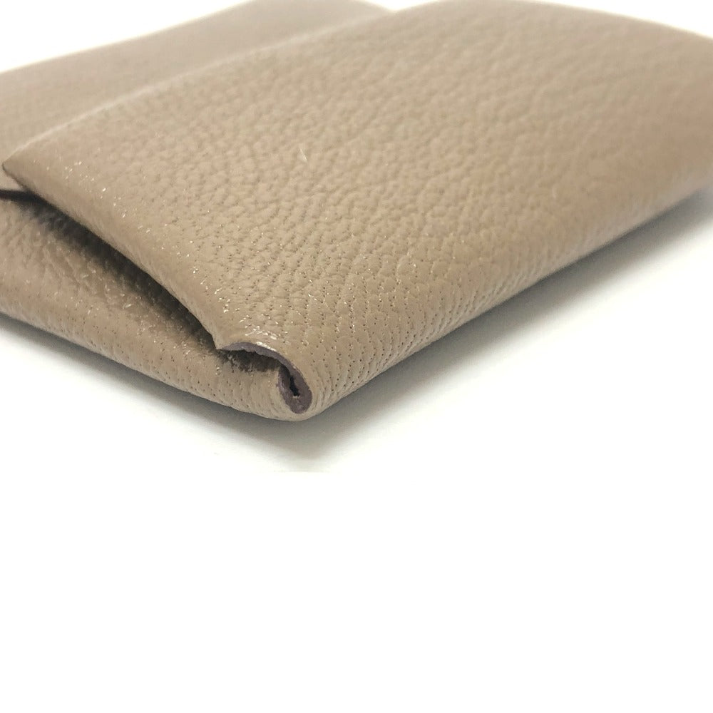 HERMES バスティア 小銭入れ 財布 ウォレット コインケース シェーブル レディース エトゥープ ベージュ - brandshop-reference