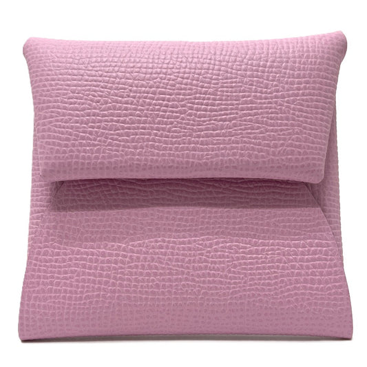HERMES Bastia Wallet Coin Compartment Mini Pouch Small Item Case coin purse Epsom Morve Silvestre pink Used
