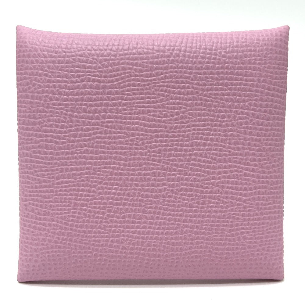 HERMES Bastia Wallet Coin Compartment Mini Pouch Small Item Case coin purse Epsom Morve Silvestre pink Used