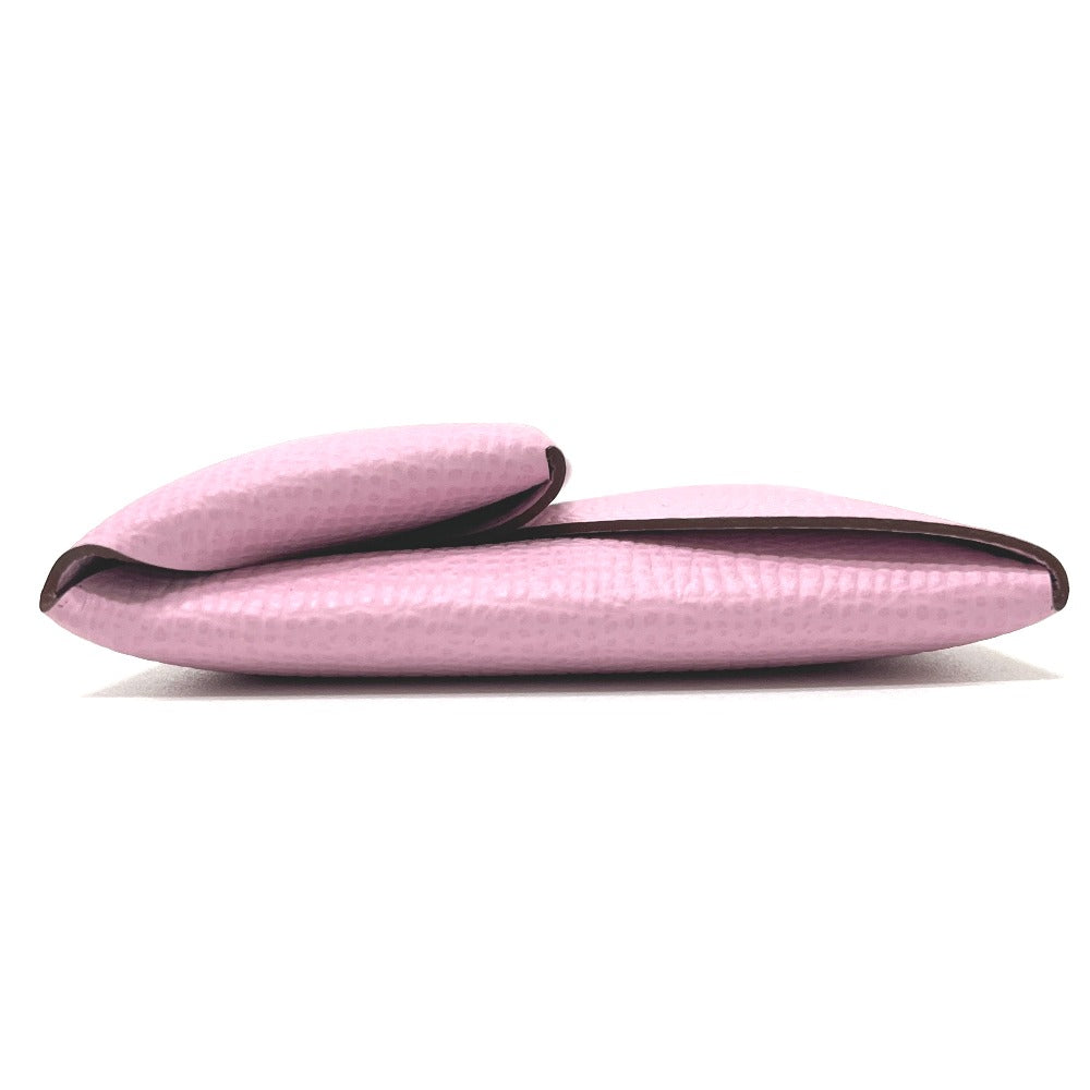 HERMES Bastia Wallet Coin Compartment Mini Pouch Small Item Case coin purse Epsom Morve Silvestre pink Used