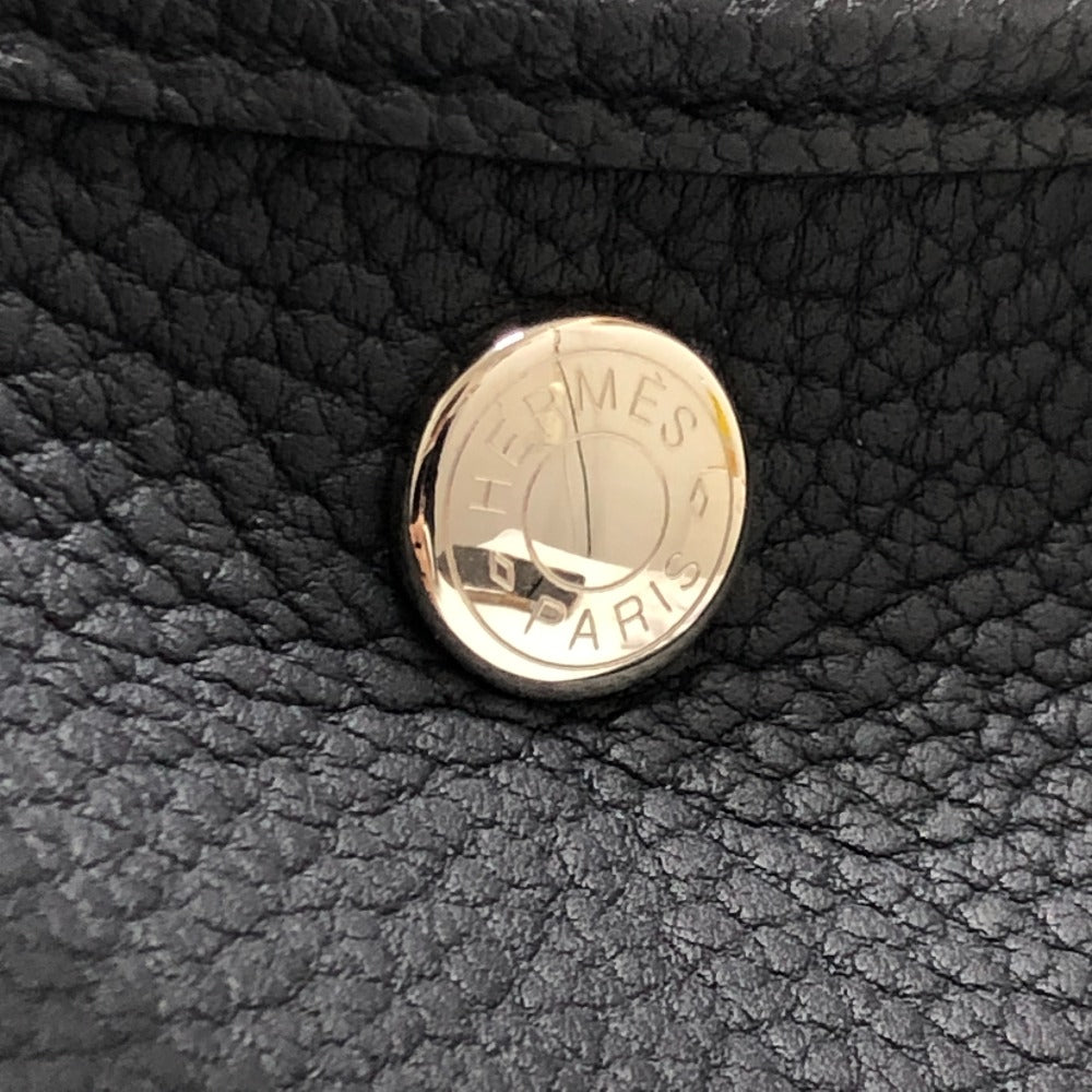HERMES ガーデンパーティTPM ネゴンダ ハンドバック カバン バック ハンドバッグ レザー レディース ブラック - brandshop-reference