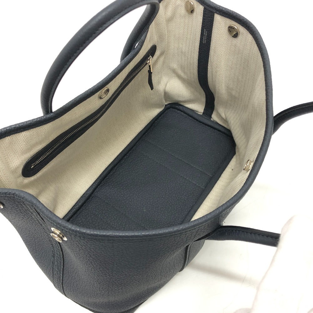 HERMES ガーデンパーティTPM ネゴンダ ハンドバック カバン バック ハンドバッグ レザー レディース ブラック - brandshop-reference