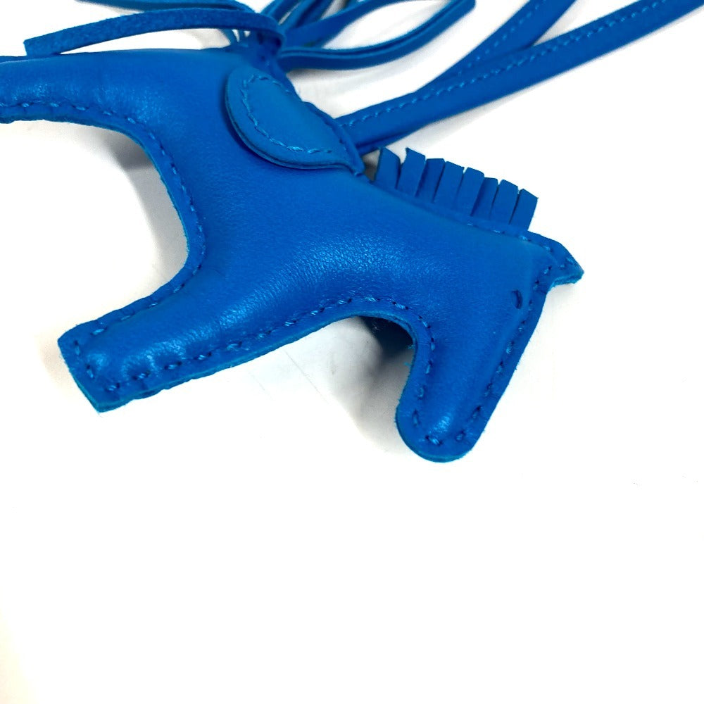 HERMES 馬 シュバル ロデオ PM ロデオPM バッグチャーム キーホルダー チャーム アニョーミロ ユニセックス ブルーザンジバル ブルー
