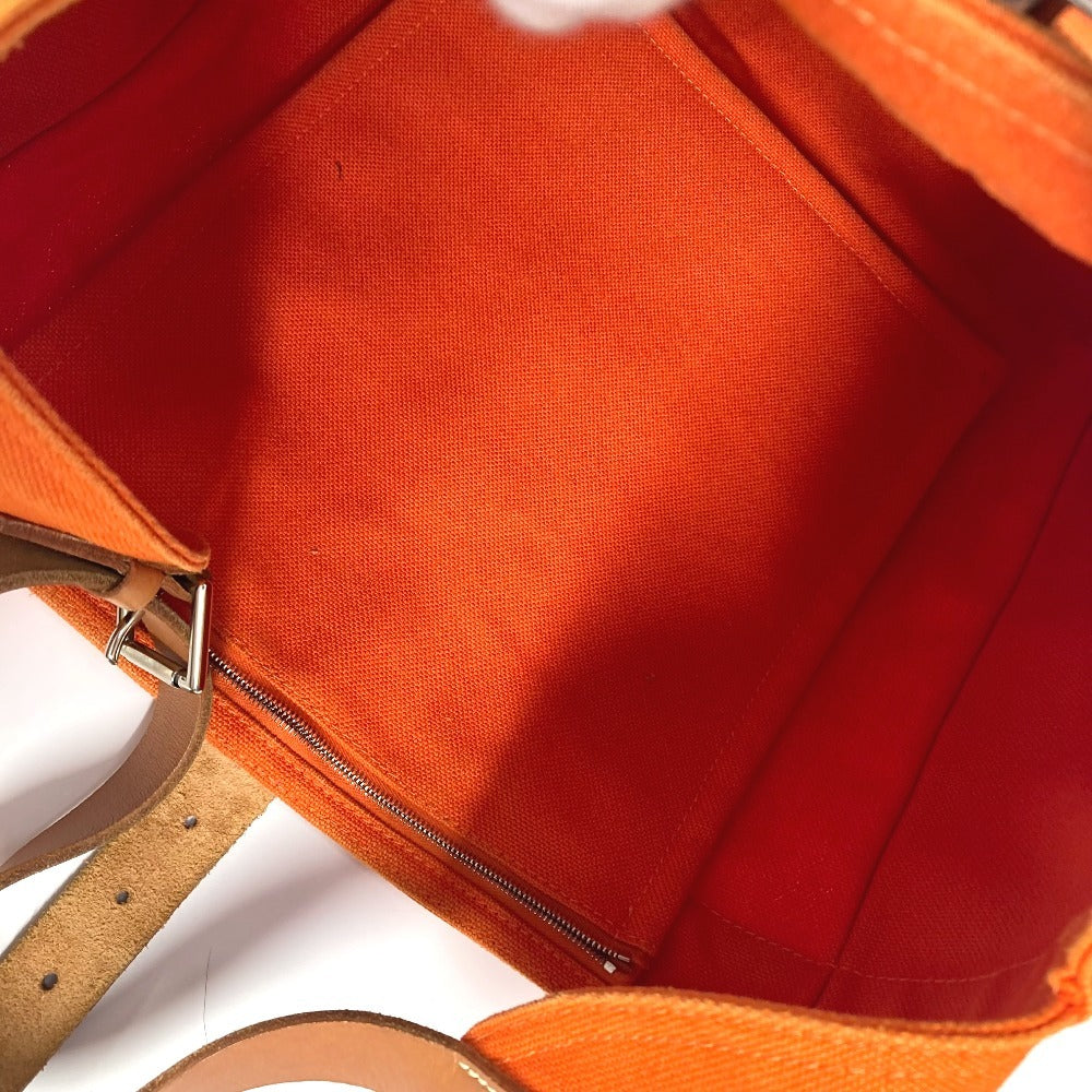 HERMES マルワリGM 肩掛け ショルダーバッグ キャンバス レディース オレンジ - brandshop-reference
