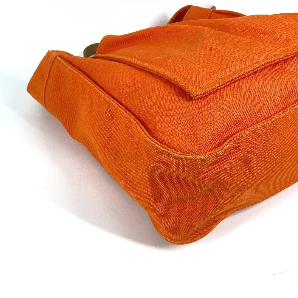 HERMES マルワリGM 肩掛け ショルダーバッグ キャンバス レディース オレンジ - brandshop-reference