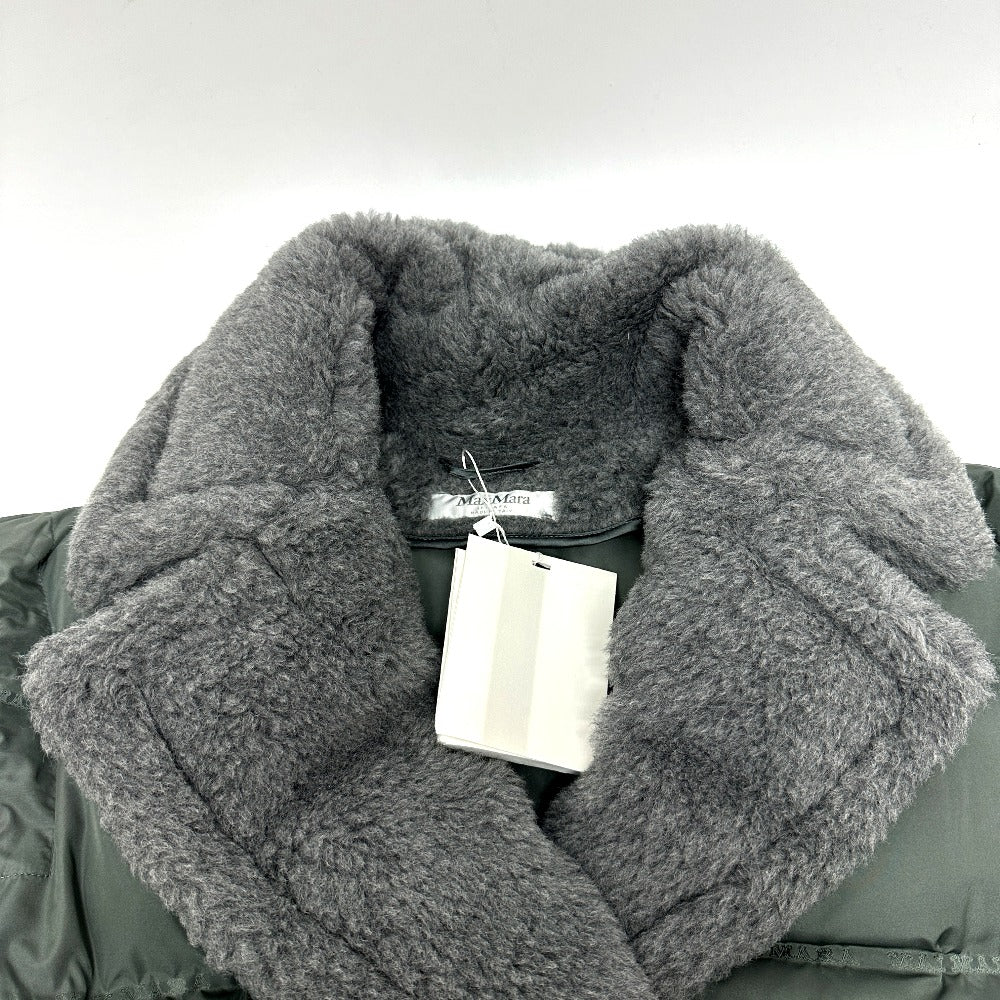 MAX MARA 149603266 アパレル アウター ロングコート FRISIA テディ ロング QRコード付 ファー ダウン ダウンコート ポリエステル レディース ダークグレー グレー