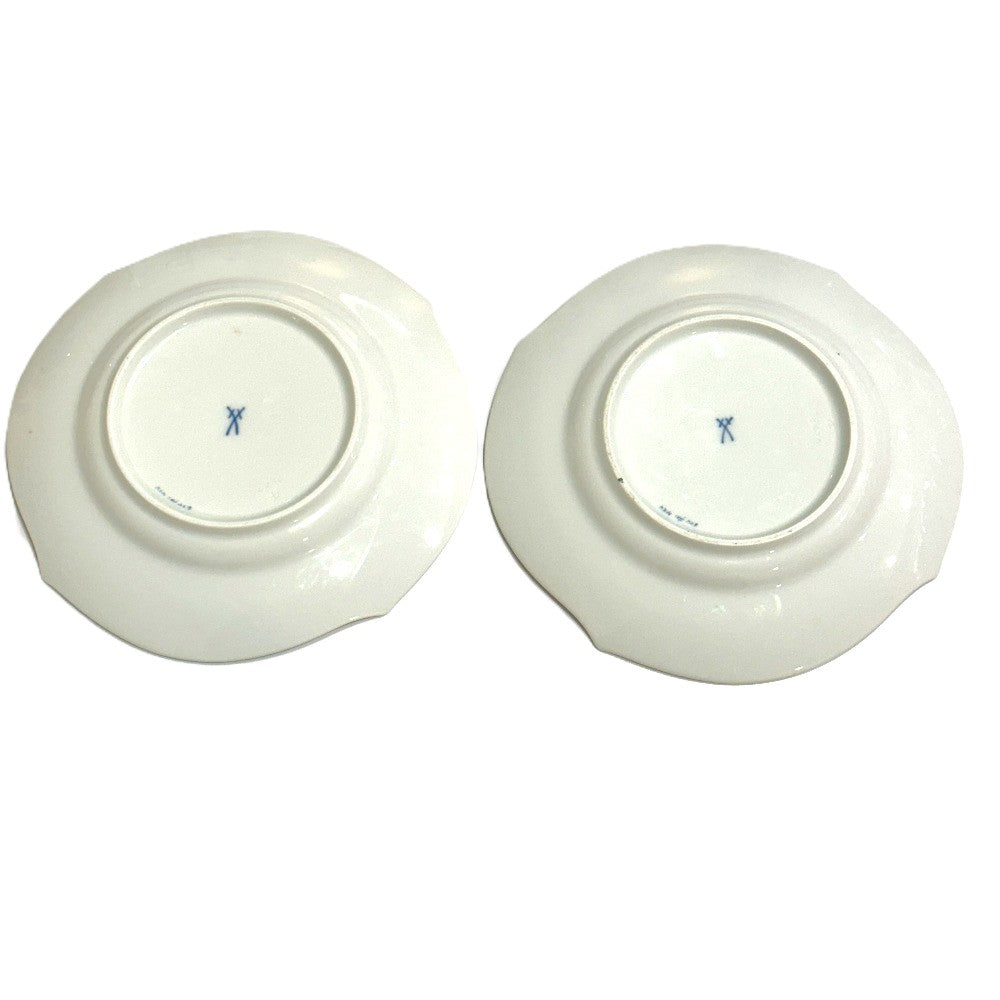Meissen Floral Plate Set of 2, Ceramic, Unisex, White