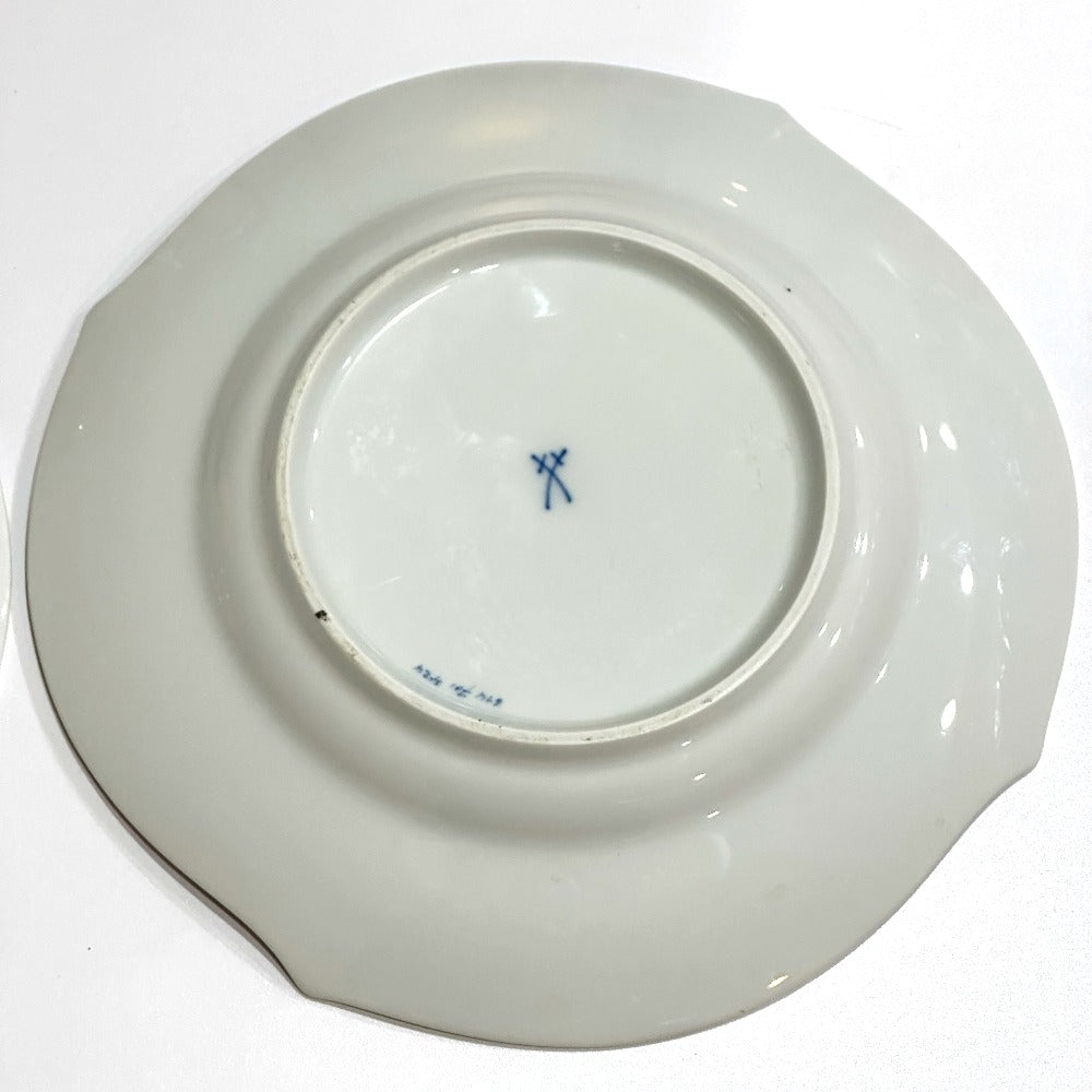 Meissen Floral Plate Set of 2, Ceramic, Unisex, White