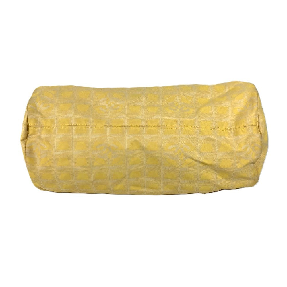 CHANEL ニュートラベルライン 筒形 ボストンバッグ 斜め掛け カバン ショルダーバッグ ナイロンジャガード レディース イエロー - brandshop-reference