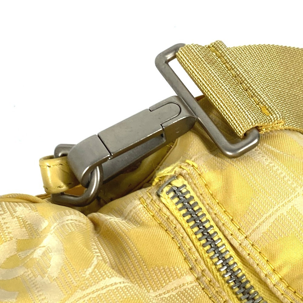 CHANEL ニュートラベルライン 筒形 ボストンバッグ 斜め掛け カバン ショルダーバッグ ナイロンジャガード レディース イエロー - brandshop-reference