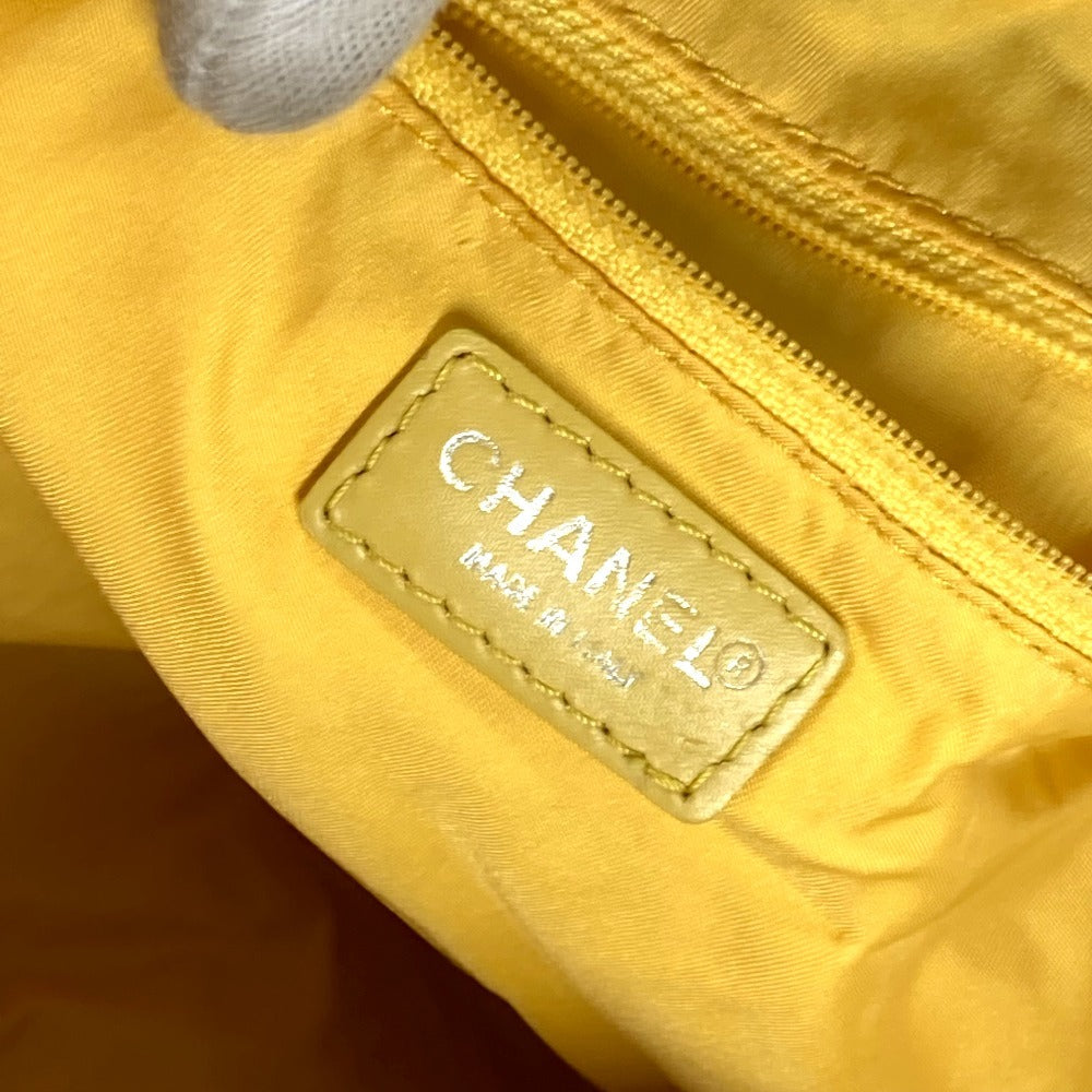 CHANEL ニュートラベルライン 筒形 ボストンバッグ 斜め掛け カバン ショルダーバッグ ナイロンジャガード レディース イエロー - brandshop-reference