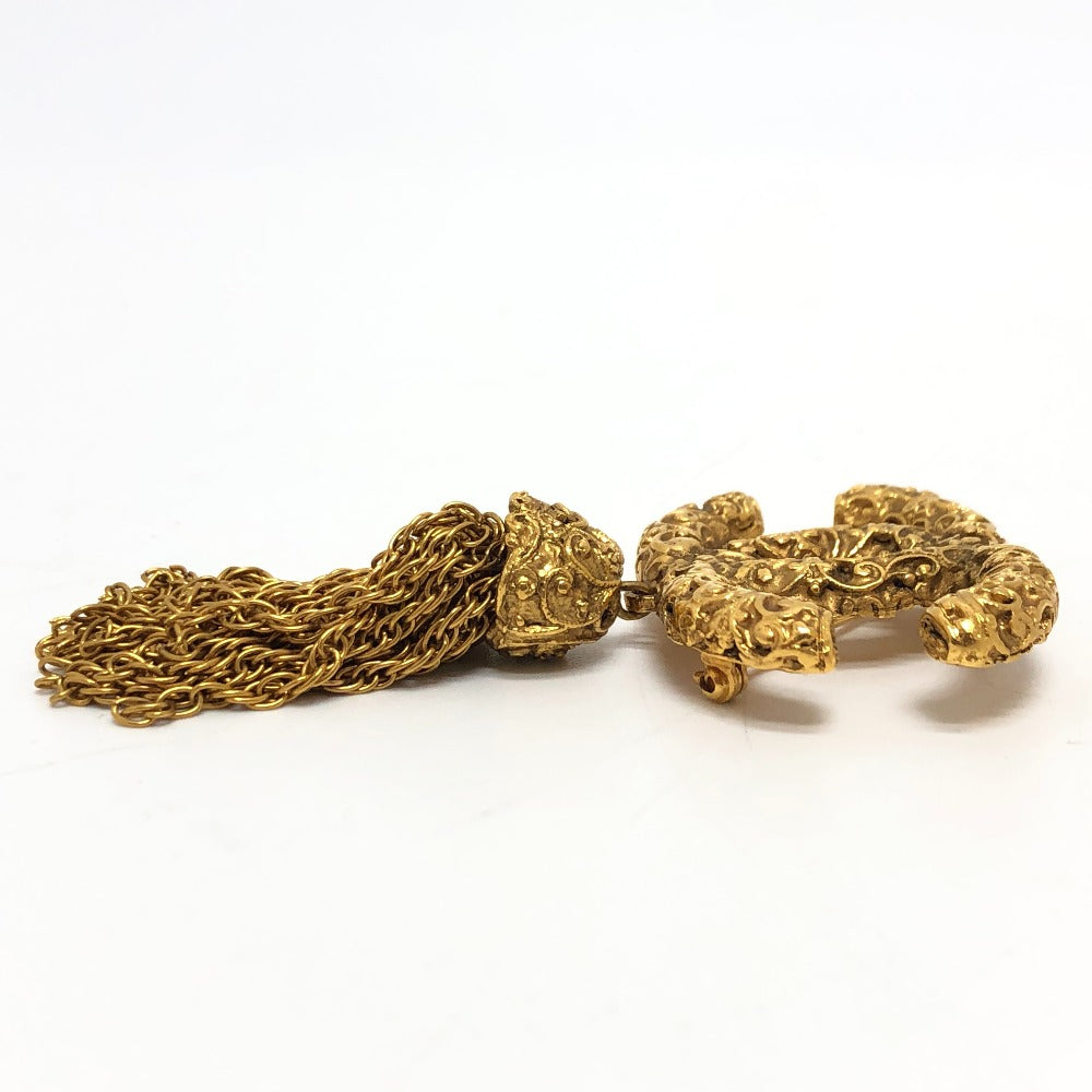 CHANEL 93Ａ ココマーク フリンジ 溶岩 ブローチ 小物 ブランド小物 アクセサリー ブローチ メタル レディース ゴールド - brandshop-reference