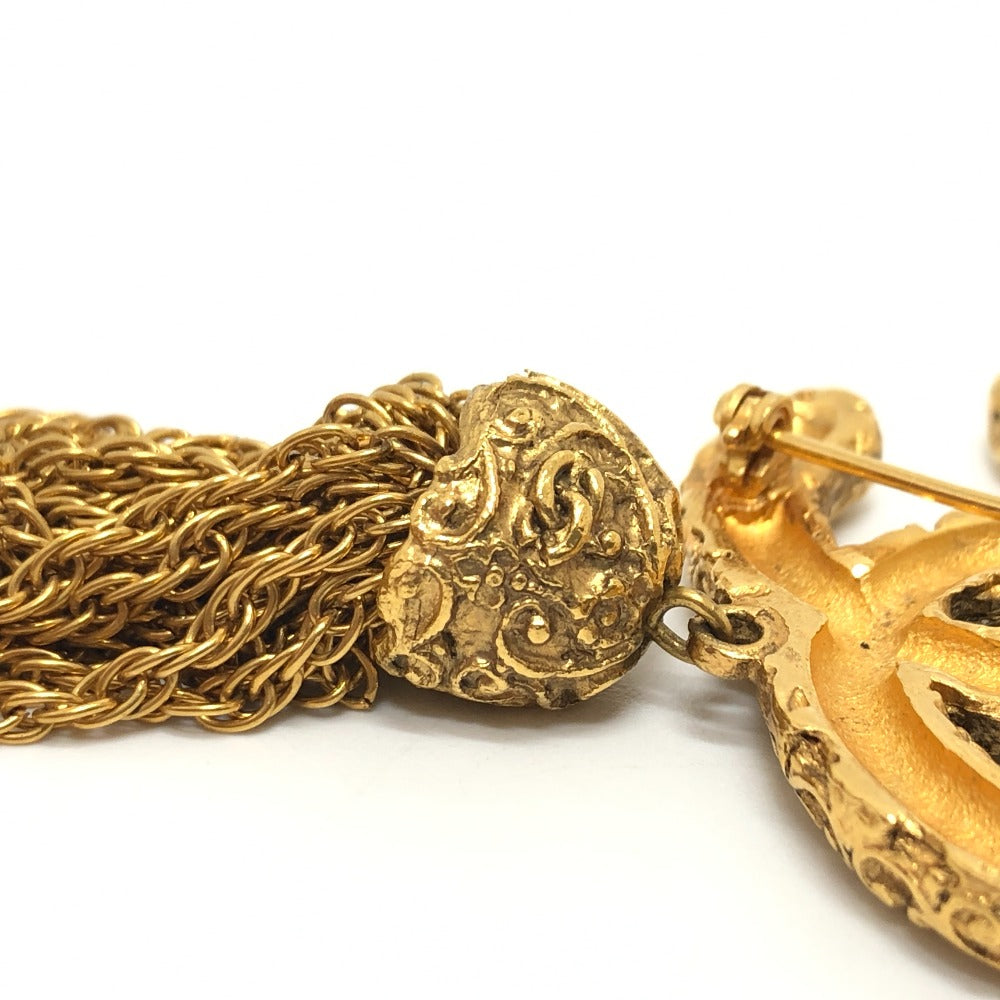 CHANEL 93Ａ ココマーク フリンジ 溶岩 ブローチ 小物 ブランド小物 アクセサリー ブローチ メタル レディース ゴールド - brandshop-reference