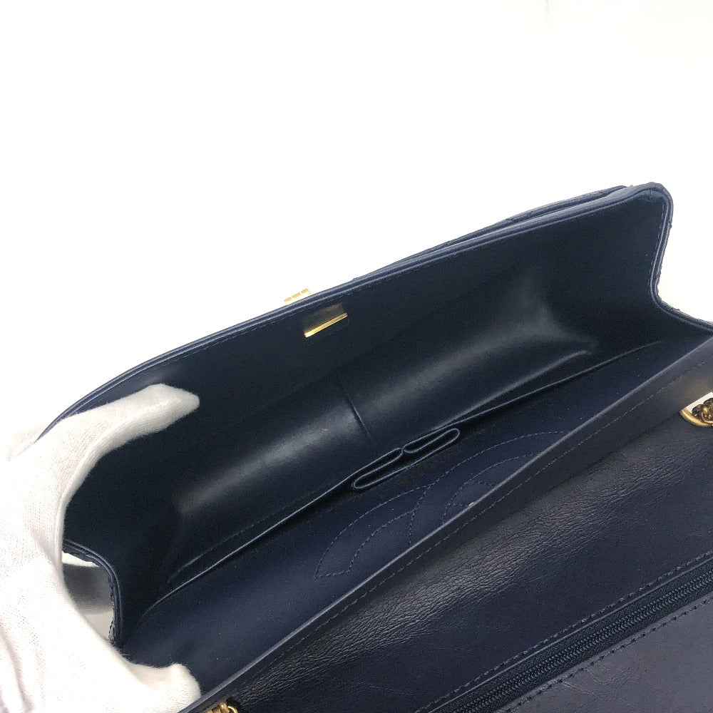CHANEL マトラッセ ダブルフラップ 2.55 カバン 肩掛けバッグ 斜め掛けバッグ ショルダーバッグ レザー レディース ネイビー - brandshop-reference
