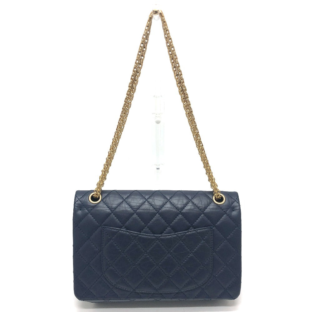 CHANEL マトラッセ ダブルフラップ 2.55 カバン 肩掛けバッグ 斜め掛けバッグ ショルダーバッグ レザー レディース ネイビー - brandshop-reference