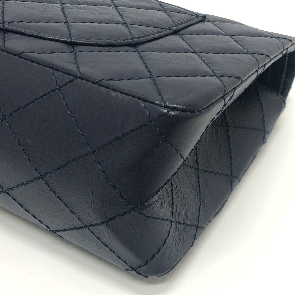 CHANEL マトラッセ ダブルフラップ 2.55 カバン 肩掛けバッグ 斜め掛けバッグ ショルダーバッグ レザー レディース ネイビー - brandshop-reference