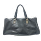 CHANEL Chocolate bar Mini Boston Bag, Handbag ボストンバック カバン バック Duffle Bag Soft Caviar Leather Black/SilverHardware Used