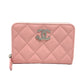 CHANEL マトラッセ ココスター ラウンド コンパクトウォレット 2つ折り財布 キャビアスキン レディース ピンク - brandshop-reference