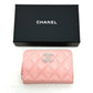 CHANEL マトラッセ ココスター ラウンド コンパクトウォレット 2つ折り財布 キャビアスキン レディース ピンク - brandshop-reference