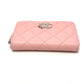 CHANEL マトラッセ ココスター ラウンド コンパクトウォレット 2つ折り財布 キャビアスキン レディース ピンク - brandshop-reference