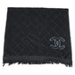 CHANEL ココマーク CC ロゴ マトラッセ キルティング 大判 バスタオル タオル 雑貨 タオル コットン レディース ブラック