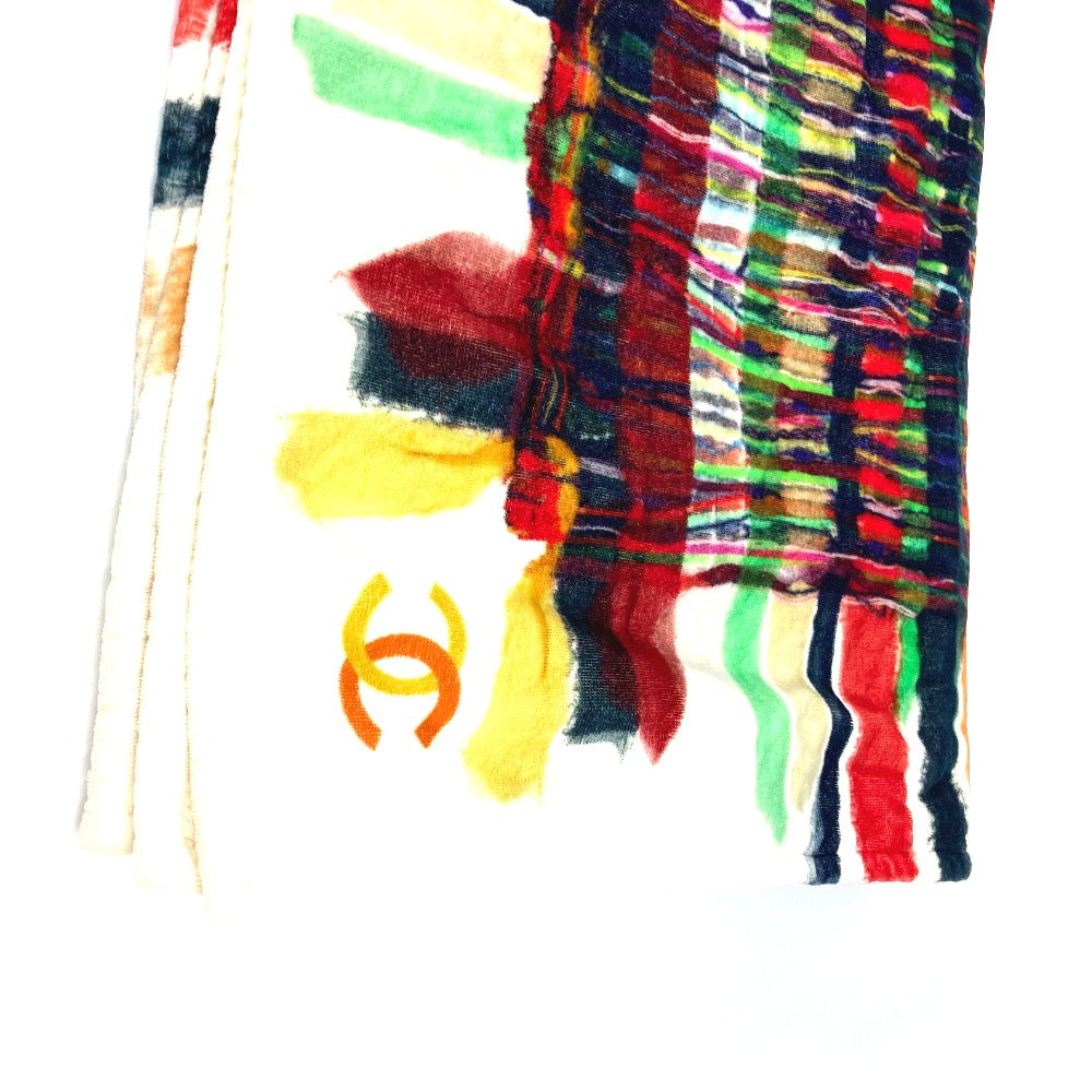 CHANEL 16C 総柄 バスタオル インテリア ひざかけ ブランケット ビーチタオル タオル コットン レディース マルチカラー - brandshop-reference