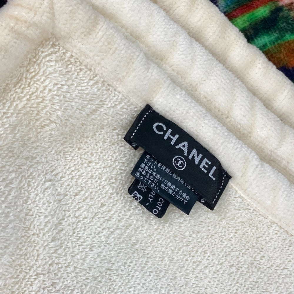 CHANEL 16C 総柄 バスタオル インテリア ひざかけ ブランケット ビーチタオル タオル コットン レディース マルチカラー - brandshop-reference