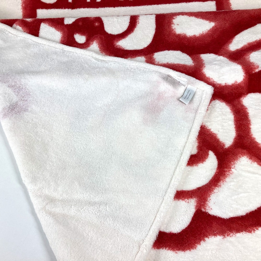 CHANEL バスタオル インテリア ひざかけ ブランケット CC ココマーク ロゴ バイカラー ビーチタオル タオル コットン ユニセックス レッド - brandshop-reference