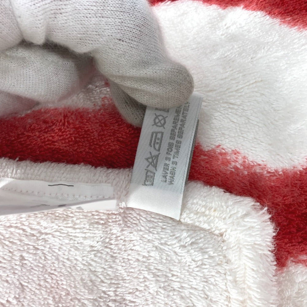 CHANEL バスタオル インテリア ひざかけ ブランケット CC ココマーク ロゴ バイカラー ビーチタオル タオル コットン ユニセックス レッド - brandshop-reference